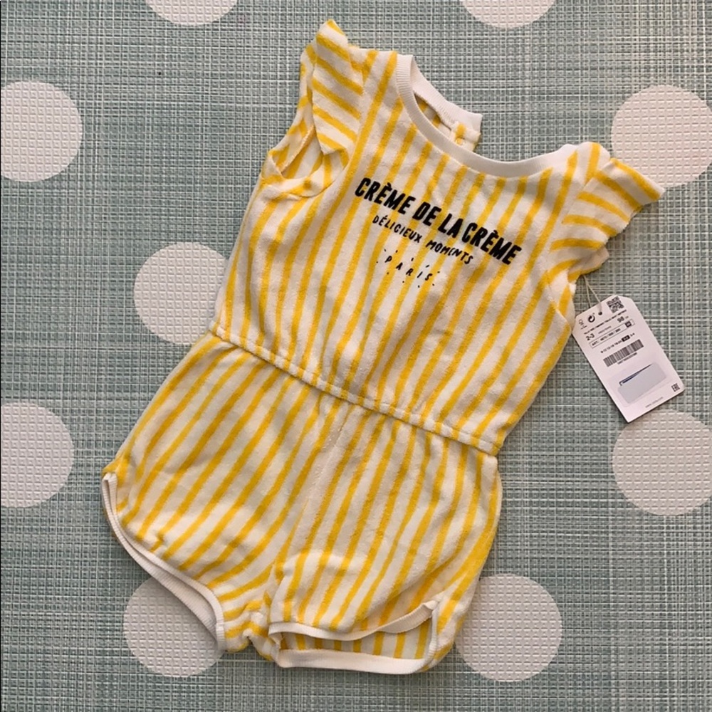 Zara little girls Creme De La Creme romper